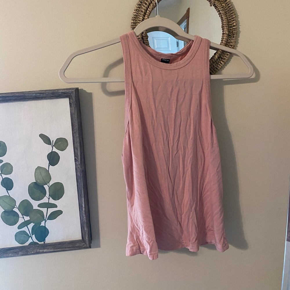 Medium pink halter tank